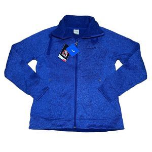 Mens Avalanche Outdoor Fleece Jacket NWT Heather Blue Zip Up Winter Jacket Sz LG